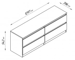 2.03.03.100.4 КАСТОР тумба 4 ящика RU серая в Воткинске - votkinsk.ok-mebel.com | фото 4