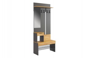 БАСКО Прихожая К5 (графит) в Воткинске - votkinsk.ok-mebel.com | фото 2