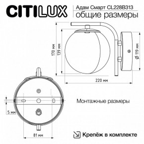 Бра Citilux Адам Смарт CL228B313 в Воткинске - votkinsk.ok-mebel.com | фото 8