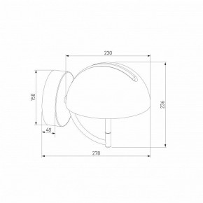 Бра Eurosvet Emisfero 50083/1 LED золото в Воткинске - votkinsk.ok-mebel.com | фото 3