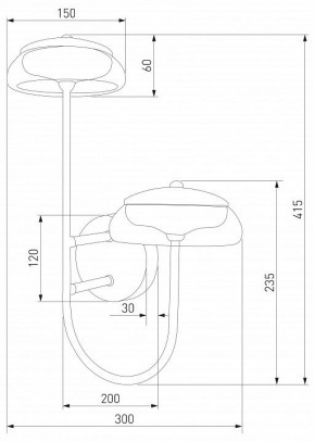 Бра Eurosvet Fungo 50388/2 LED черный в Воткинске - votkinsk.ok-mebel.com | фото 5
