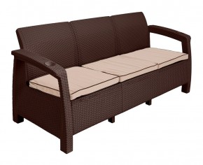 Диван Yalta Premium Sofa 3 Set (Ялта) шоколадный (+подушки под спину) в Воткинске - votkinsk.ok-mebel.com | фото 2