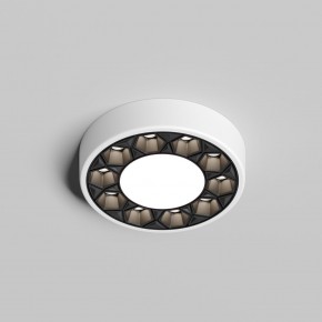 DK2440-WB Встраиваемый светильник DUAL 5+5 Вт, LED 4000K, IP 20, d90mm, белый/черный, алюминий/акрил в Воткинске - votkinsk.ok-mebel.com | фото