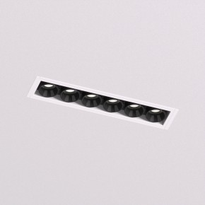 DK2531-WB Встраиваемый светильник SPACE со светодиодом под шпатлевку L126mm 220V 10W 38° 4000К IP20 белый/черный алюминий в Воткинске - votkinsk.ok-mebel.com | фото
