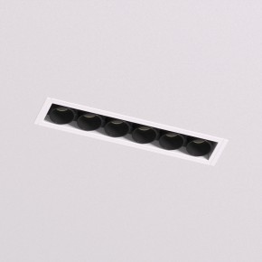 DK2531-WB Встраиваемый светильник SPACE со светодиодом под шпатлевку L126mm 220V 10W 38° 4000К IP20 белый/черный алюминий в Воткинске - votkinsk.ok-mebel.com | фото 2