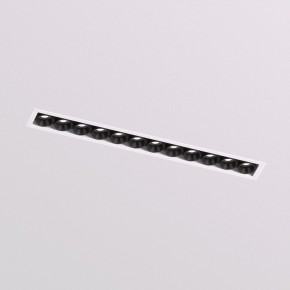 DK2532-WB Встраиваемый светильник SPACE со светодиодом под шпатлевку L240mm 220V 20W 38° 4000К IP20 белый/черный алюминий в Воткинске - votkinsk.ok-mebel.com | фото
