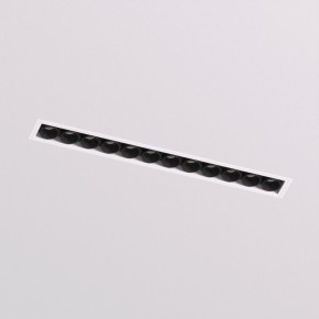 DK2532-WB Встраиваемый светильник SPACE со светодиодом под шпатлевку L240mm 220V 20W 38° 4000К IP20 белый/черный алюминий в Воткинске - votkinsk.ok-mebel.com | фото 2