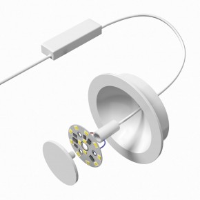 DK2700-WH Встраиваемый светильник, IP 20, 7 Вт, LED 3000, белый, алюминий в Воткинске - votkinsk.ok-mebel.com | фото 4