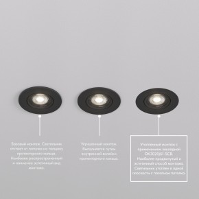 DK3020-BK Встраиваемый светильник, IP 20, 10 Вт, GU5.3, LED, черный, пластик в Воткинске - votkinsk.ok-mebel.com | фото 5