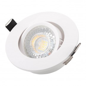 DK3020-WH Встраиваемый светильник, IP 20, 10 Вт, GU5.3, LED, белый, пластик в Воткинске - votkinsk.ok-mebel.com | фото 2