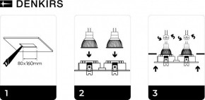 DK3022-WH Встраиваемый светильник, IP 20, 10 Вт, GU5.3, LED, белый, пластик в Воткинске - votkinsk.ok-mebel.com | фото 6