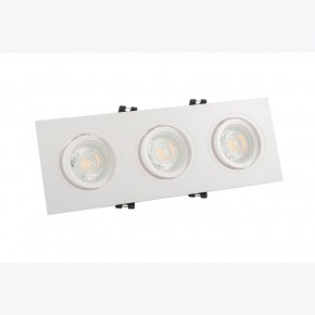 DK3023-WH Встраиваемый светильник, IP 20, 10 Вт, GU5.3, LED, белый, пластик в Воткинске - votkinsk.ok-mebel.com | фото