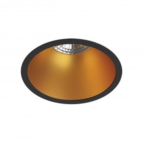 DK3026-BG Встраиваемый светильник, IP 20, 10 Вт, GU5.3, LED, черный/золотой, пластик в Воткинске - votkinsk.ok-mebel.com | фото