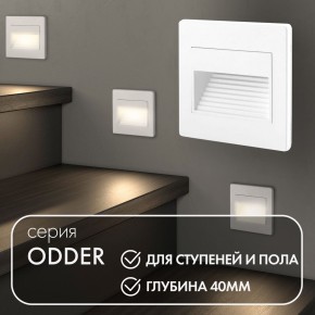 DK3050-WH Светильник встраиваемый в стену, IP 20, LED 3000, 1 Вт, белый, пластик в Воткинске - votkinsk.ok-mebel.com | фото 5