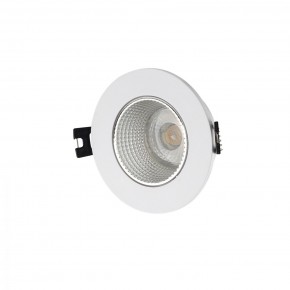 DK3061-WH+CH Встраиваемый светильник, IP 20, 10 Вт, GU5.3, LED, белый/хром, пластик в Воткинске - votkinsk.ok-mebel.com | фото