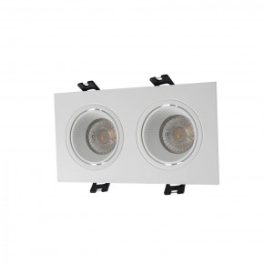 DK3072-WH Встраиваемый светильник, IP 20, 10 Вт, GU5.3, LED, белый/белый, пластик в Воткинске - votkinsk.ok-mebel.com | фото