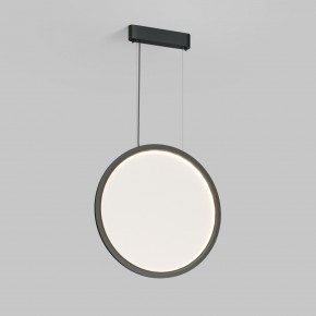 DK6606-BK Подвесной вертикальный светильник Veil со светодиодом H1700 d600 220V 48W 3000-6000K IP20 черный алюминий в Воткинске - votkinsk.ok-mebel.com | фото