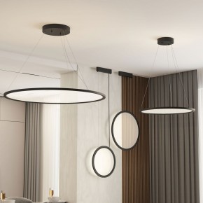 DK6616-BK Подвесной горизонтальный светильник Veil со светодиодом H900 d600 220V 48W 3000-6000K IP20 черный алюминий в Воткинске - votkinsk.ok-mebel.com | фото 5