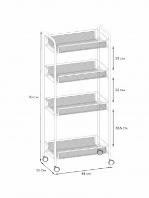 Э 342 Ч Этажерка "Ладья 24К" Черный в Воткинске - votkinsk.ok-mebel.com | фото