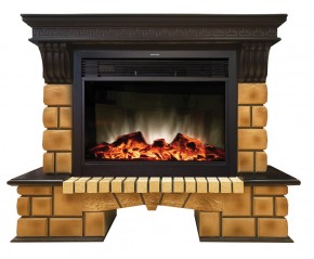 Электрокамин Real Flame Stone Brick 26 AO с Moonblaze Lux BL S в Воткинске - votkinsk.ok-mebel.com | фото 1