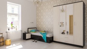 Фиеста Кровать 0900, цвет венге/дуб лоредо, ШхГхВ 93,5х203,5х80 см., сп.м. 900х2000 мм., без матраса, основание есть в Воткинске - votkinsk.ok-mebel.com | фото 5