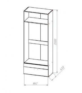 ГЕОМЕТРИЯ ГМТ.04 шкаф в Воткинске - votkinsk.ok-mebel.com | фото 2