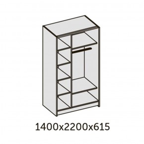 ИННЭС-5 Шкаф-купе 2-х дв. 1400 (1дв. Ф1 - бодега белая, 1дв. Ф2 - зеркало) в Воткинске - votkinsk.ok-mebel.com | фото 2