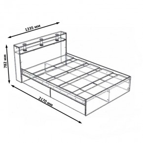 Камелия Кровать 1200, цвет дуб сонома, ШхГхВ 123,5х217х78,2 см., сп.м. 1200х2000 мм., без матраса, основание есть в Воткинске - votkinsk.ok-mebel.com | фото 5