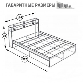 Камелия Кровать 1600, цвет белый, ШхГхВ 163,5х217х78,2 см., сп.м. 1600х2000 мм., без матраса, основание есть в Воткинске - votkinsk.ok-mebel.com | фото 3