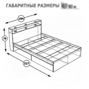 Камелия Кровать 1800, цвет белый, ШхГхВ 183,5х217х78,2 см., сп.м. 1800х2000 мм., без матраса, основание есть в Воткинске - votkinsk.ok-mebel.com | фото 4