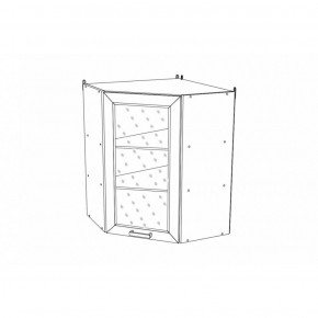 КГ "Агава" ВВУС550 Шкаф навесной угловой h 900 Трюфель в Воткинске - votkinsk.ok-mebel.com | фото