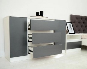 Комод 1200 Парус (Белый/Графит) в Воткинске - votkinsk.ok-mebel.com | фото 4