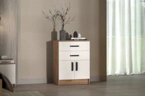 Комод Эконом (Дуб крафт золотой/Белый текстурный) в Воткинске - votkinsk.ok-mebel.com | фото 3