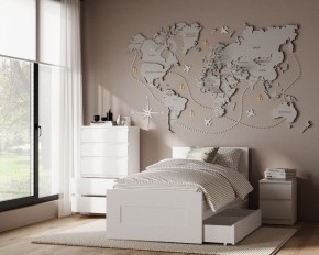 Комод КАСТОР с пятью ящиками, цвет белый в Воткинске - votkinsk.ok-mebel.com | фото 3