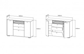 ЛАНС К303 Комод (дуб бунратти/белый) в Воткинске - votkinsk.ok-mebel.com | фото 2