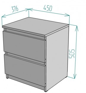 Комод Malta light K127 (тумба прикроватная) в Воткинске - votkinsk.ok-mebel.com | фото 2