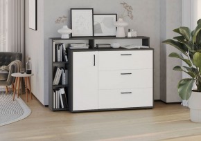 Комод с дверкой и тремя ящиками (графит/белый) в Воткинске - votkinsk.ok-mebel.com | фото 3