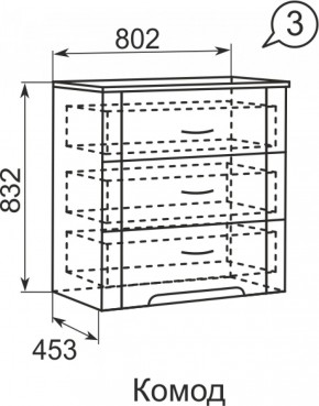 Комод Виктория 3  в Воткинске - votkinsk.ok-mebel.com | фото