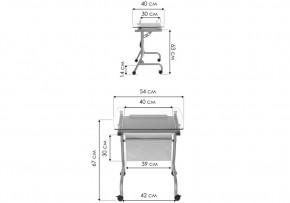 Компьютерный стол Riko 54х40х67 black в Воткинске - votkinsk.ok-mebel.com | фото 2