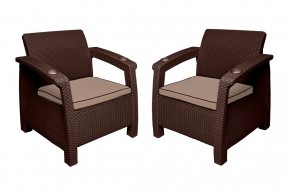 Комплект на балкон Yalta Premium Balcony Set (Ялта) шоколадный (+подушки под спину) в Воткинске - votkinsk.ok-mebel.com | фото 4