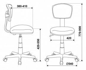 Кресло детское Бюрократ CH-W299/LB/TW-55 голубой в Воткинске - votkinsk.ok-mebel.com | фото 4