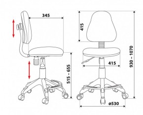 Кресло детское Бюрократ KD-4-F/PENCIL-GN зеленый карандаши в Воткинске - votkinsk.ok-mebel.com | фото 3