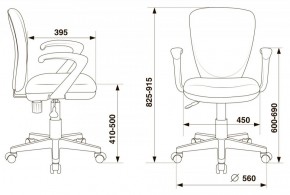 Кресло детское Бюрократ KD-W10AXSN/26-25 серый в Воткинске - votkinsk.ok-mebel.com | фото 4