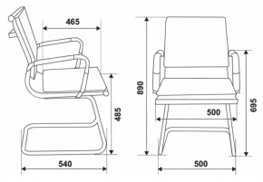 Кресло для посетителя Бюрократ CH-993-LOW-V/M01 черный в Воткинске - votkinsk.ok-mebel.com | фото 3