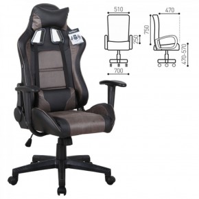 Кресло компьютерное BRABIX "GT Racer GM-100" (черное/коричневое) 531819 в Воткинске - votkinsk.ok-mebel.com | фото 2