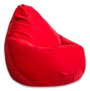 Кресло-мешок Красный Микровельвет L в Воткинске - votkinsk.ok-mebel.com | фото