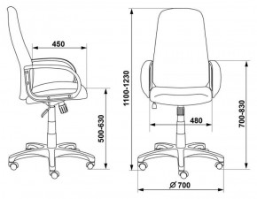 Кресло руководителя Бюрократ CH-808AXSN/G темно-серый 3C1 в Воткинске - votkinsk.ok-mebel.com | фото 3