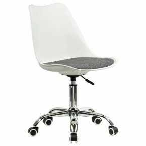 Кресло стул BRABIX "Eames MG-310 CH", хром, пластик белый, ткань серая, 532924 в Воткинске - votkinsk.ok-mebel.com | фото 2