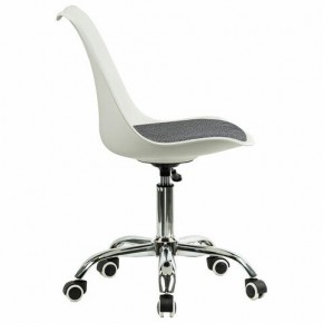 Кресло стул BRABIX "Eames MG-310 CH", хром, пластик белый, ткань серая, 532924 в Воткинске - votkinsk.ok-mebel.com | фото 3