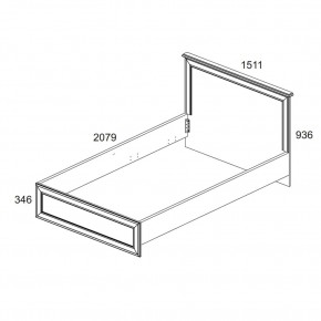 Кровать 140 с подъемником, TIFFANY, цвет вудлайн кремовый в Воткинске - votkinsk.ok-mebel.com | фото 3